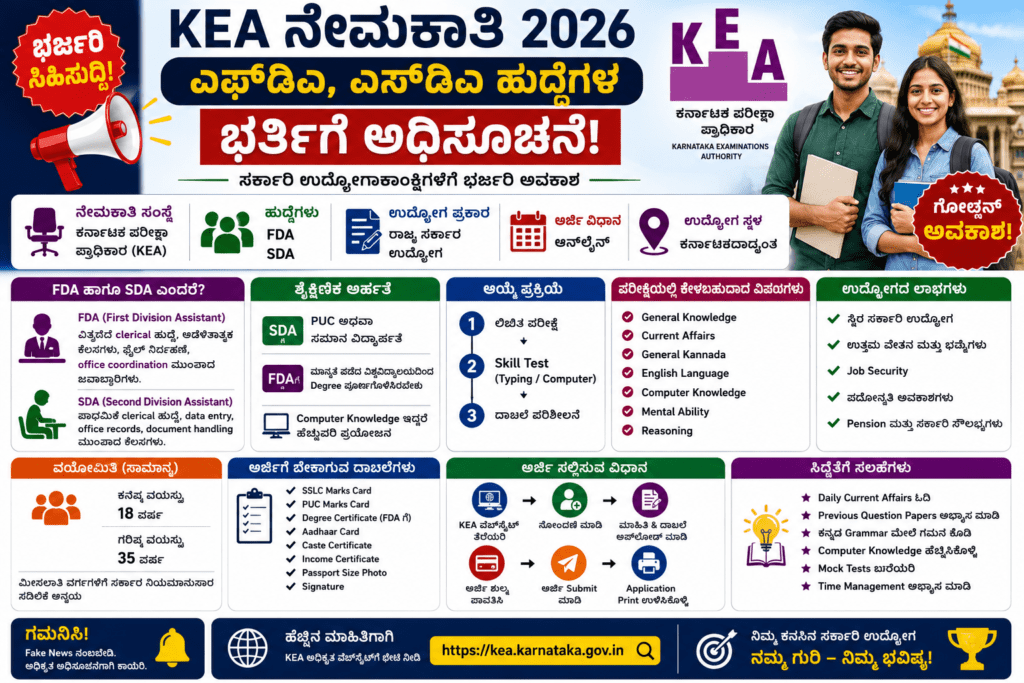 KEA FDA SDA Recruitment 2026