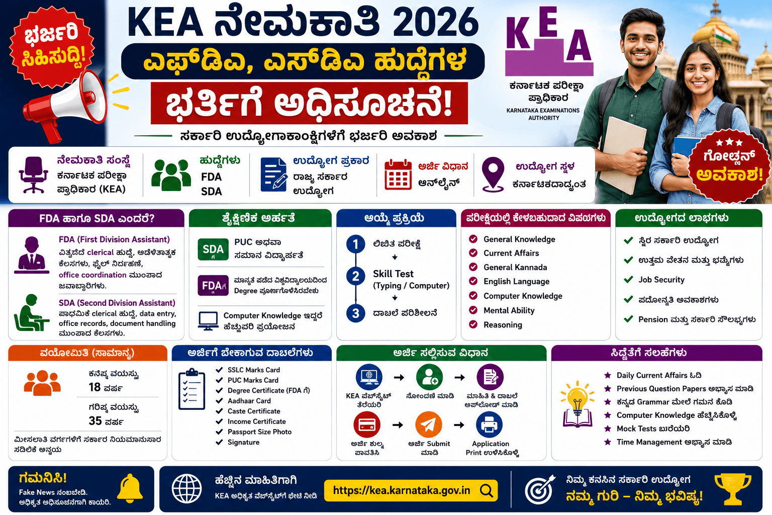 KEA FDA SDA Recruitment 2026