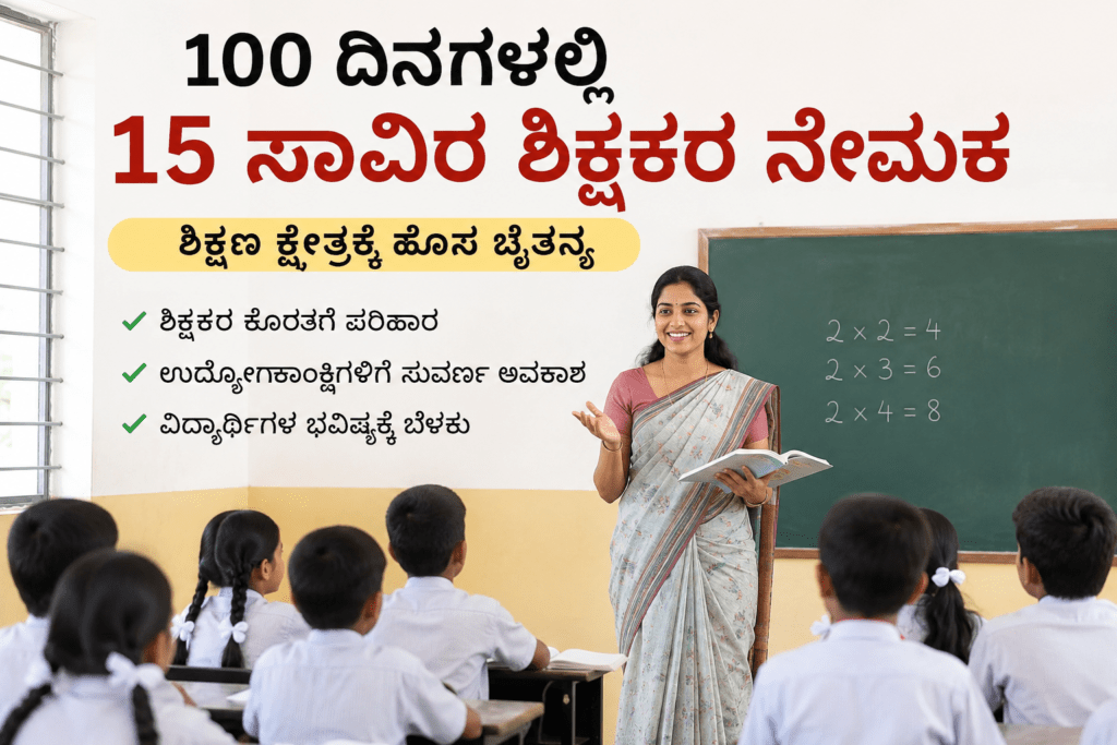 15000 teachers recruitment karnataka