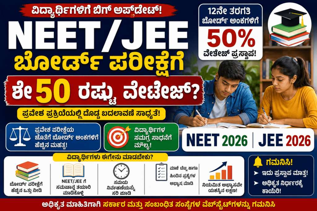 NEET JEE Board Exam Weightage 2026 
